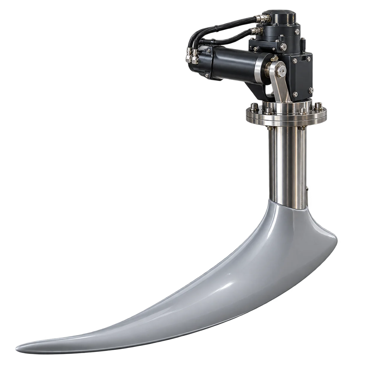 Conceptual vector fins™ stabilizers illustration, not an official model photograph.