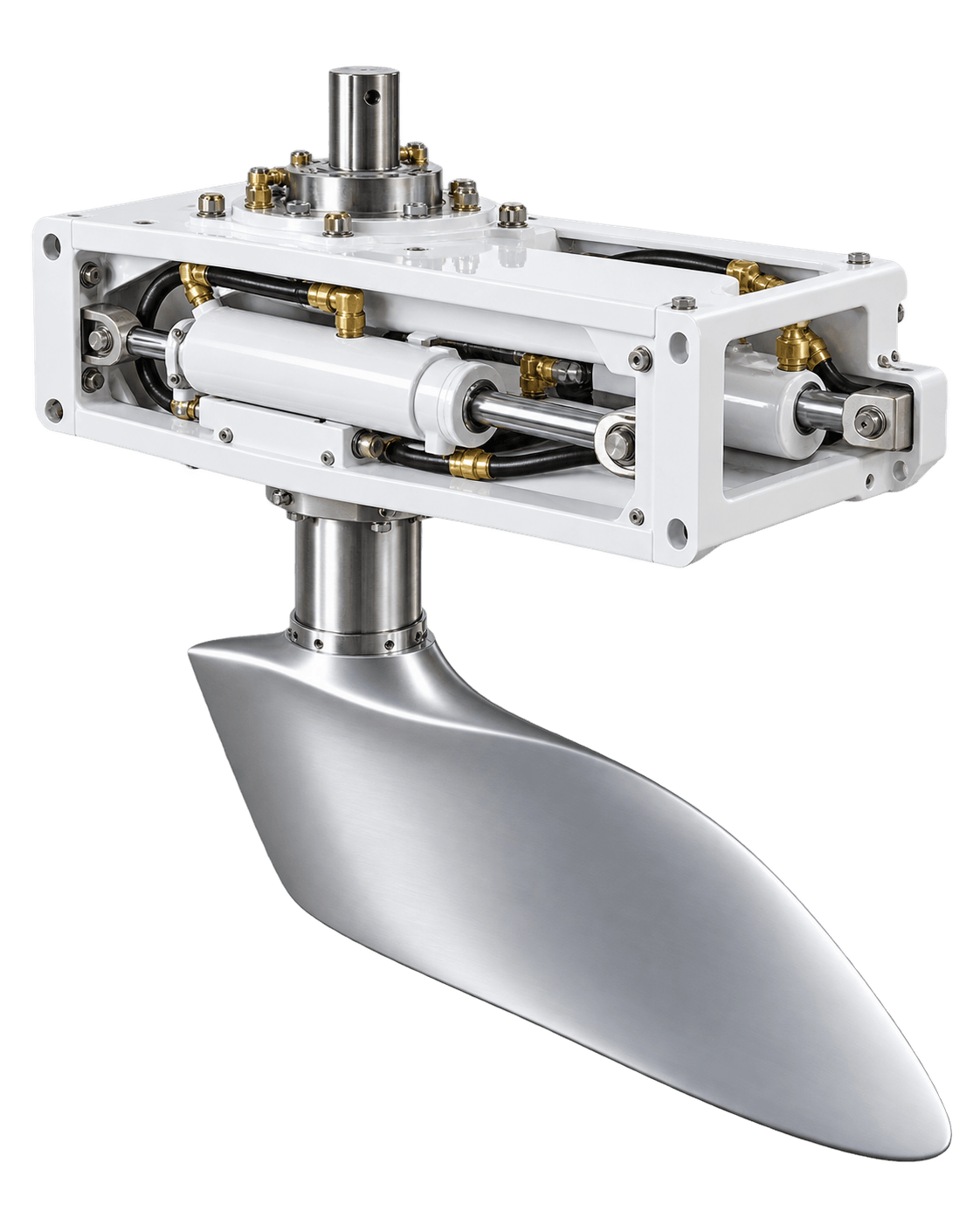 Illustrative hydraulic fin stabilizer; not an official model photograph.