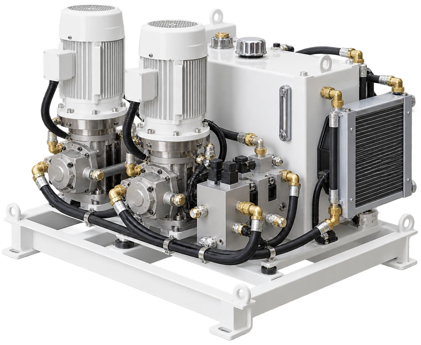 Illustrative marine hydraulic power unit; not an official product photograph.