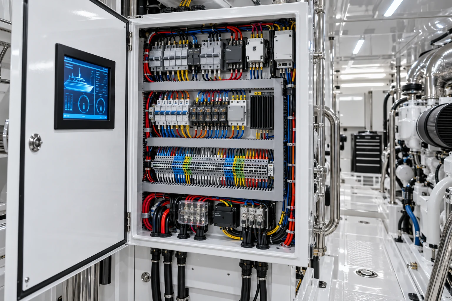 Illustrative marine control system support scene.